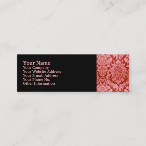 RED DAMASK BUSINESS CARD TEMPLATES