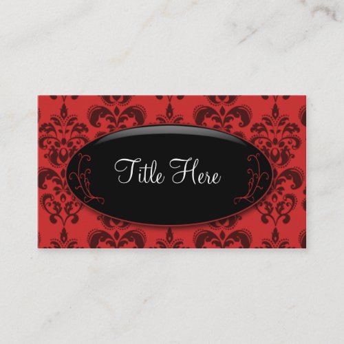 Red Damask Opal Business Card