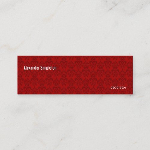 Red Damask Pattern Business Cards
