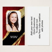 Red damask photo template (Front & Back)
