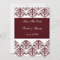 red damask  Save the Date