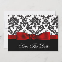 red  damask Save the date