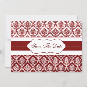 red damask Save the date