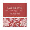 Red Damask Save The Date Magnet