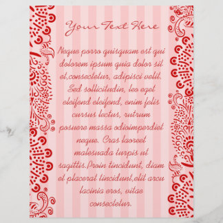 Red Damask Striped Swirled Flyer