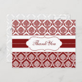red damask ThankYou Cards (Front/Back)