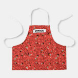 Red Dancing Elmo Pattern Apron