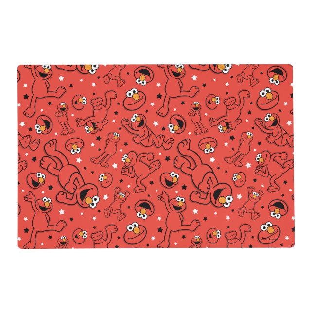 Red Dancing Elmo Pattern Placemat (Front)
