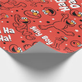 Red Dancing Elmo Pattern Wrapping Paper (Corner)
