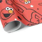Red Dancing Elmo Pattern Wrapping Paper (Roll Corner)