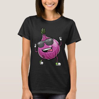 Red Dancing Onion Vegetable  T-Shirt