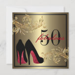 Red Dancing Shoes - Fabulous 50th Birthday Invitation at Zazzle