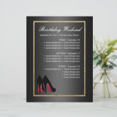 Red Dancing Shoes Itinerary - Birthday (Standing Front)