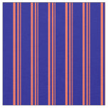 [ Thumbnail: Red & Dark Blue Striped/Lined Pattern Fabric ]