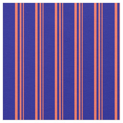 Red & Dark Blue Striped/Lined Pattern Fabric