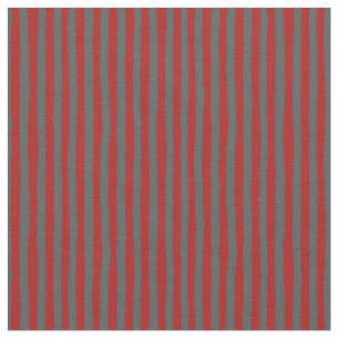 Red & Dark Gray Wonky Stripes Fabric