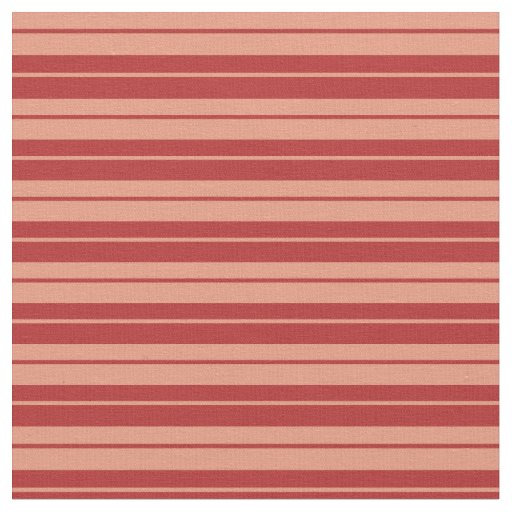 Red & Dark Salmon Pattern of Stripes Fabric