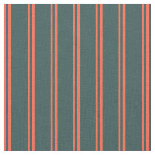 Red & Dark Slate Gray Lined/Striped Pattern Fabric