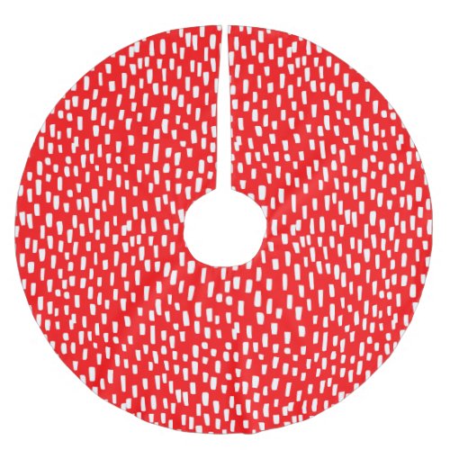 Red Dashingly Bright Brushed Polyester Tree Skirt