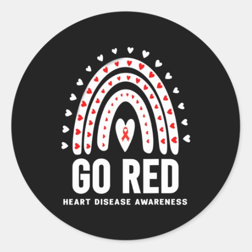 Red Day _ Go Red Heart Disease Month  Classic Round Sticker