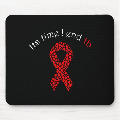 Red Day Heart Ribbon Costume Heart Disease Month 2 Mouse Pad