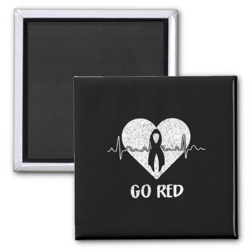 Red Day Heart Ribbon Costume Heart Disease Month  Magnet