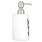 Red Day of the Dead Sugar Skull Lynx Cub Bath Set (Right)