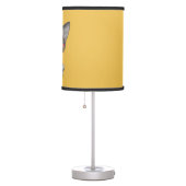 Red Day of the Dead Sugar Skull Wolf Cub Table Lamp (Right)