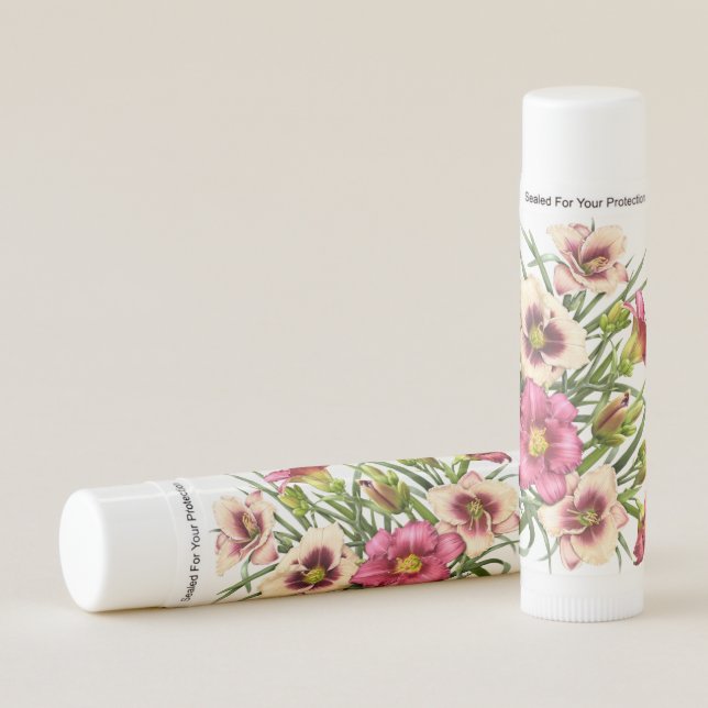 Red Daylily Bouquet Lip Balm (Front)