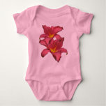 Red Daylily Coordinating Items Baby Bodysuit at Zazzle