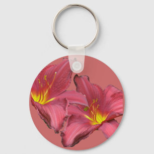 Red Daylily Coordinating Items Keychain