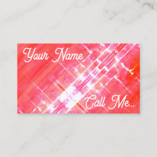 Red dazzling light up Business Card