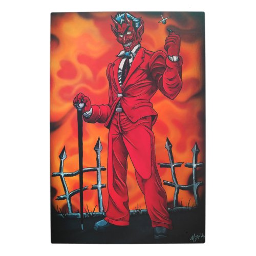 Red Dealer Metal Print