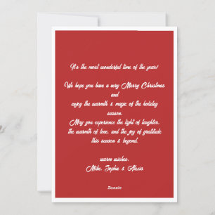 Red Dear Santa Let Me Explain Christmas Card