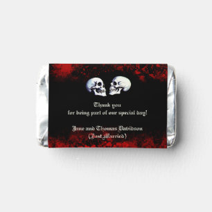 Red Death Dancing Skeletons Gothic Wedding Hershey's Miniatures