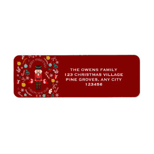 Red Decals Nutcracker Magic Label