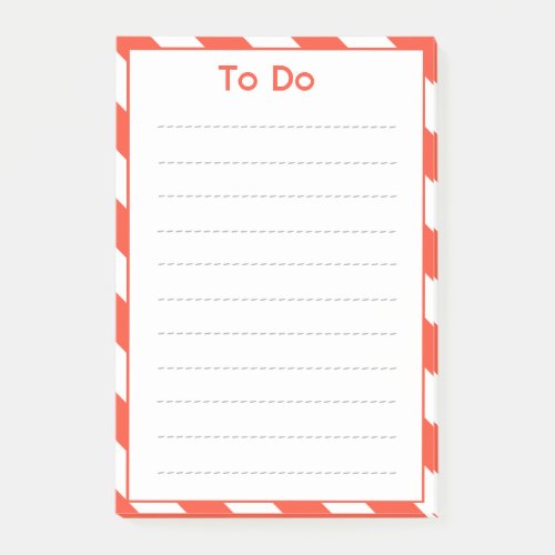 Red Deckchair Stripes To Do List Post_it Notes