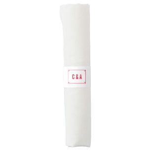 Red Deco Chic Wedding Napkin Bands