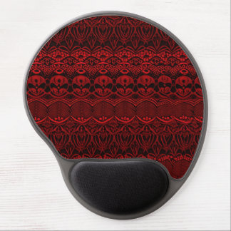 Red Deco Lace Gel Mouse Pad