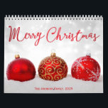 Red Decor Merry Christmas 2025 Photo Calendar<br><div class="desc">In Merry Christmas 2025 Photo Calendar (January - December) you can find a lot of pictures of cute kids and their families. But you can easily replace these photo with your and make your unique and special calendar with your kids, family members or anything you love the most. United States...</div>