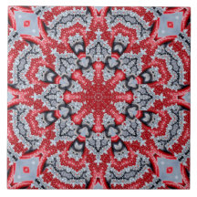 Red Decorative Ceramic Tile