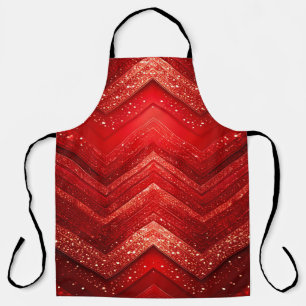 Red Decorative Christmas Glitter Holiday Apron