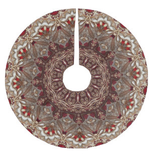 Red Decorative Christmas Tree Skirt