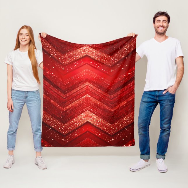 Red Decorative Fleece Blanket (In Situ)