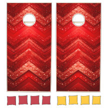 Red Decorative Glitter Cornhole Set