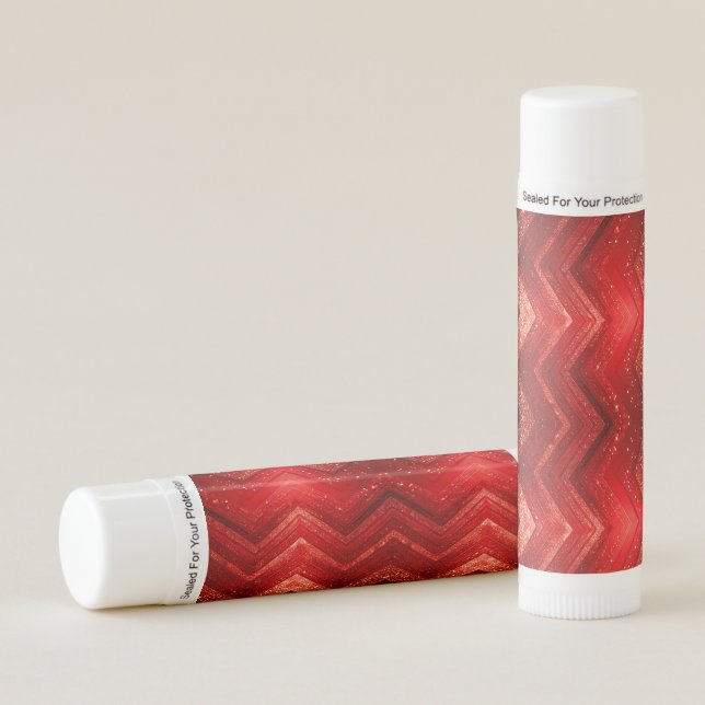 Red Decorative Glitter Lip Balm (Front)