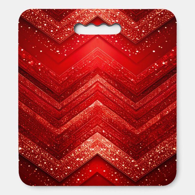 Red Decorative Glitter Stadium Seat Cushion (Front Vertical)