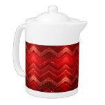 Red Decorative Glitter Teapot