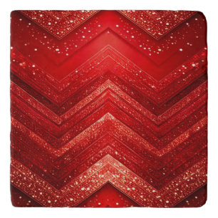 Red Decorative Glitter Trivet