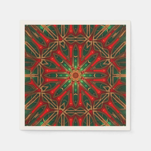 Red Decorative Holiday Napkins